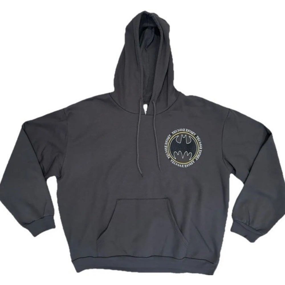 Batman The Dark Knight Embroidered Fleece Hoodie - Men's XXL - New Without Tags